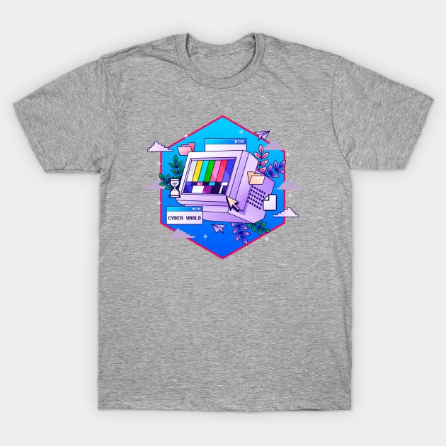 Old PC - Retrowave, retro 80s T-Shirt by Synthwave1950